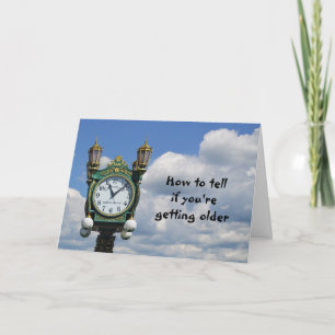 Cartão Como dizer se você está ficando mais velho, aniver