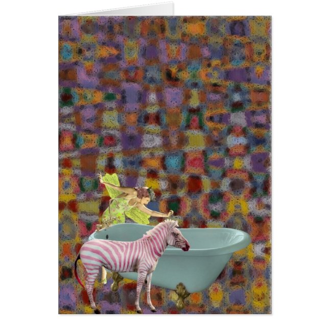 Cartão Como Dou Um Banho A Uma Zebra? (Frente)