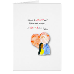 Cartão Como faz o amor Thee BW/WM inter-racial de I