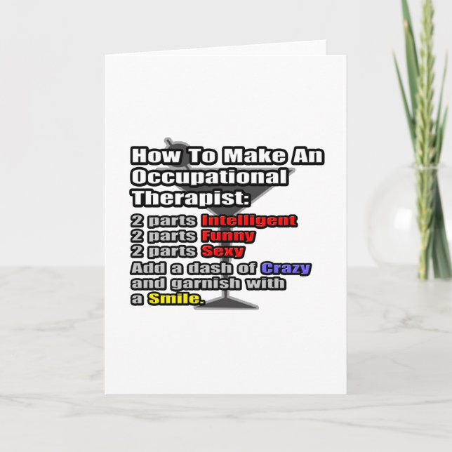 Cartão Como fazer um Terapêutico Ocupacional (Frente)
