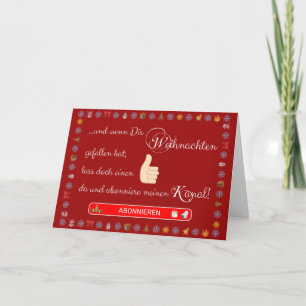 Cartão Como o für Weihnachten und Kanal Abonnieren!