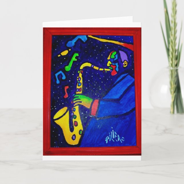 Cartão Como o homem do jazz por Piliero (Frente)