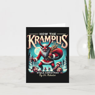 Cartão Como O Krampus Roubou O Krampus De Natal Está Cheg