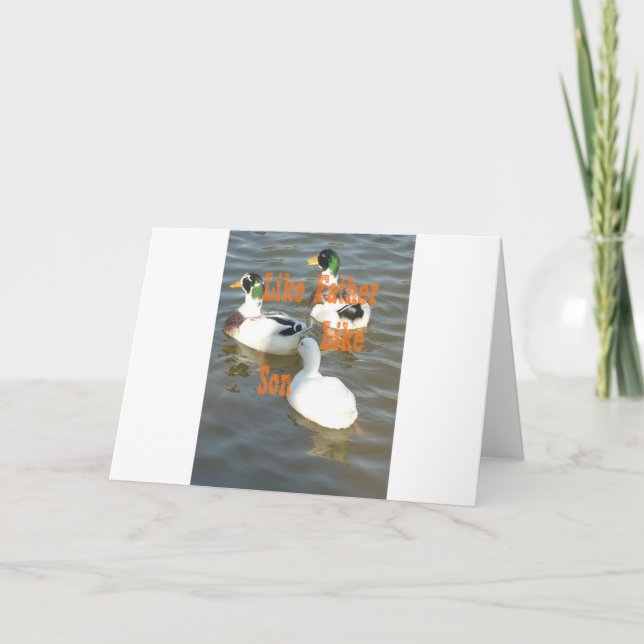 Cartão Como Pai Como Filho. (Frente)