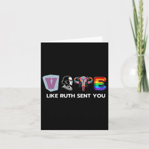 Cartão Como Ruth Te Enviou - Uterus Flores Feministas Lgb