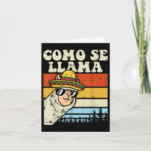 Cartão Como Se Llama Funny Cinco De Mayo Mexicano Alpaca