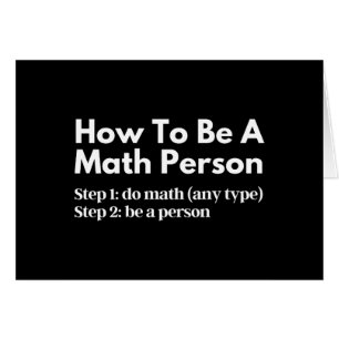 Cartão Como Ser Uma Pessoa De Matemática