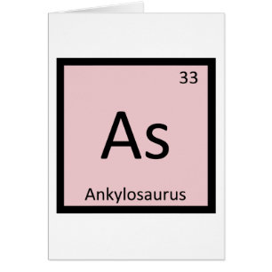 Cartão Como - Tabela Periódica da Química do Ankylosaurus