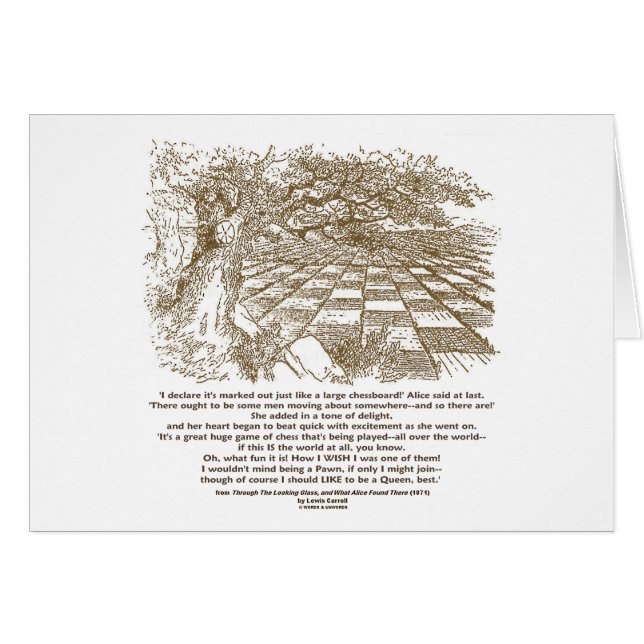 Cartão Como um grande jogo do tabuleiro de xadrez do país (Frente Horizontal)