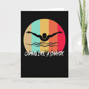 Cartão Como Um Tubarão - Nadador Rápido