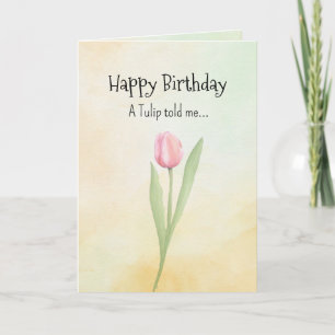 Cartão Como um Tulip suas personalidades de aniversário