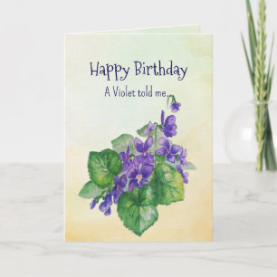 Cartão Como uma Violeta Sua Personalidade de Aniversário