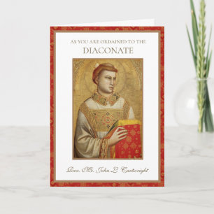 CARTÃO COMO VOCÊ É ORDENADO AO DIACONATO