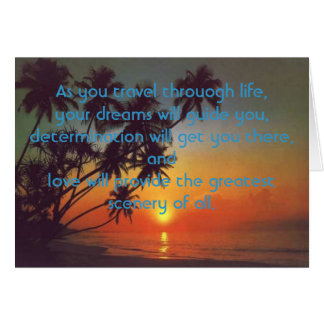 Cartão Como você viagem através da vida,