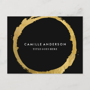 Cartão Comp para Artista Dourado e Preto Moderno