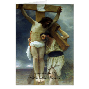 Cartão Compaixão pelo Cristo Bouguereau