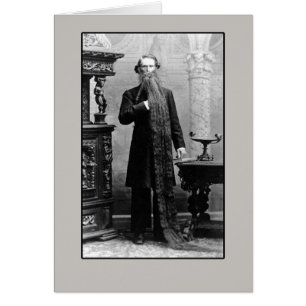 Cartão Companheiro com barba longa