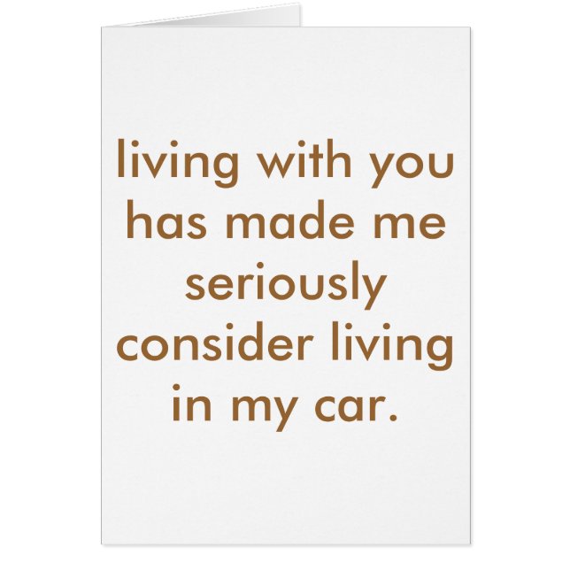 Cartão companheiro de quarto mau (Frente)