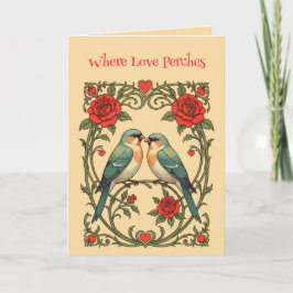 Cartão Companionship Art Nouveau Vintage Illustration