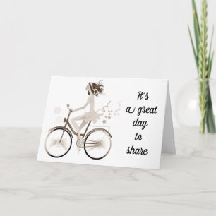 CARTÃO **COMPARTILHANDO UM ANIVERSÁRIO COM VOCÊ** GAROTA