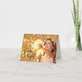 Cartão Compartilhe da luz, menina com luzes Tangled