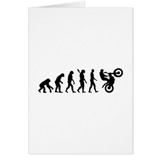 Cartão Competência do motocross da evolução (Frente)