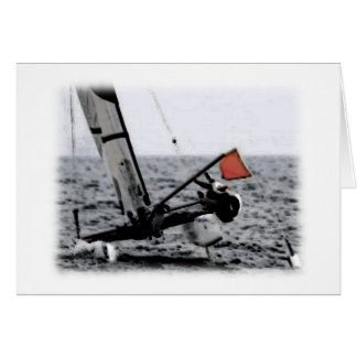 Cartão Competição Velejando Foto Catamaran