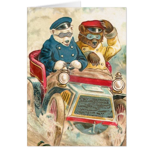 Cartão Competindo ursos (Frente)