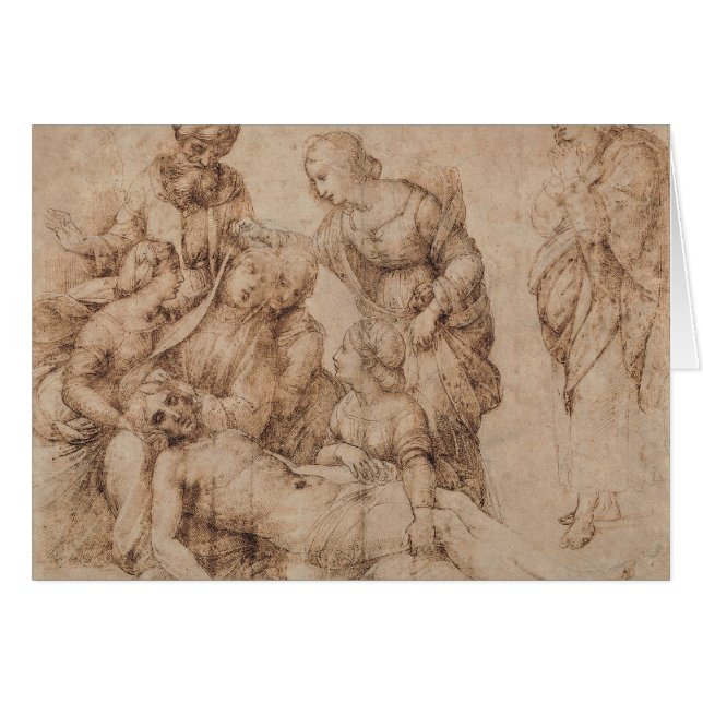 Cartão compianto del cristo por Raffaello Sanzio a (Frente horizontal)