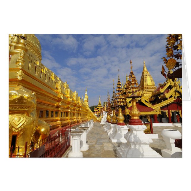 Cartão complexo da Pagode Shwezigon em Bagan (Pagan), (Frente Horizontal)