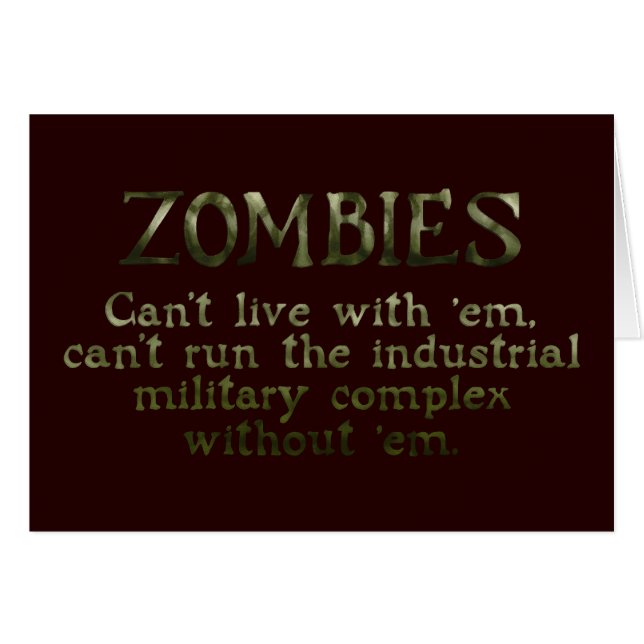 Cartão Complexo Militar Industrial de Zombies (Frente Horizontal)