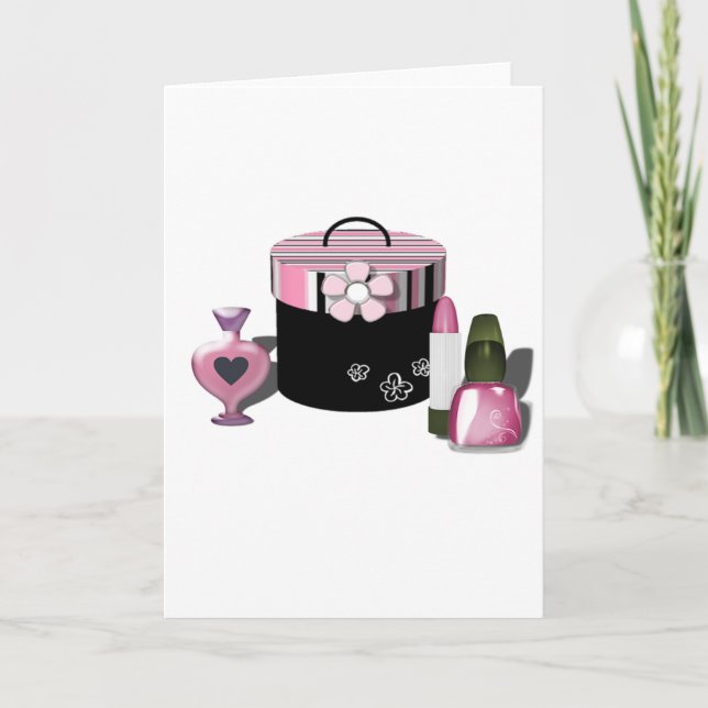 Cartão Compo a menina dos cosméticos (Frente)