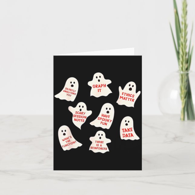 Cartão Comportamento de Halloween da Aba Análise de Compo (Frente)