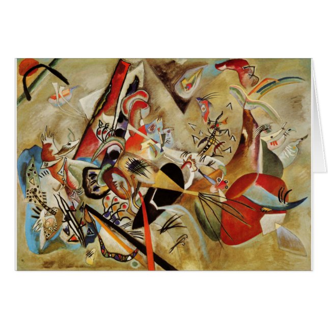 Cartão Composição Abstrato de Kandinsky (Frente Horizontal)