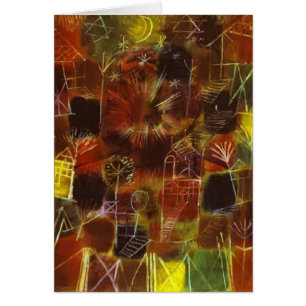 Cartão Composição cósmica de Paul Klee-