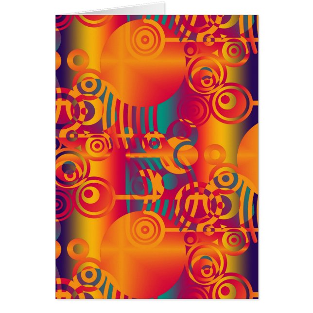 Cartão Composição de Fundo - Círculo Colorido Moderno (Frente)