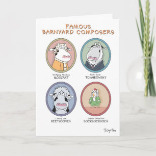 CARTÃO COMPOSITORES FAMOSOS DO BARNYARD
