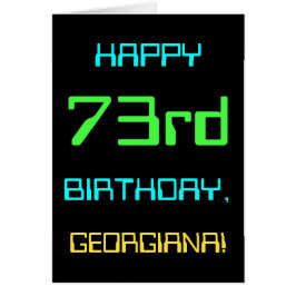 Cartão Computação digital divertida - Considerado 73º ani