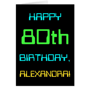 Cartão Computação digital divertida - Foi um 80 de aniver