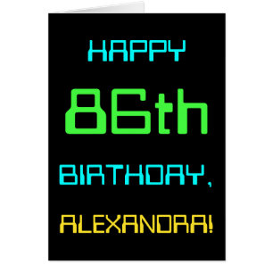 Cartão Computação digital divertida no 86º aniversário