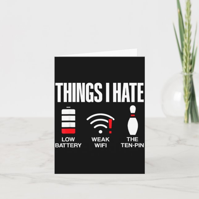 Cartão Computer Science Things I Hate Low Battery Weak Sc (Frente)