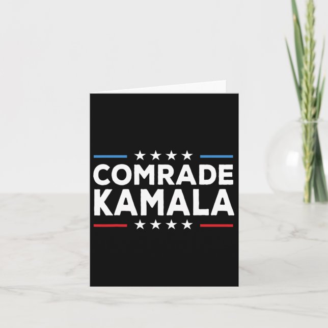 Cartão Comrade Kamala Anti Kamala Harris (Frente)