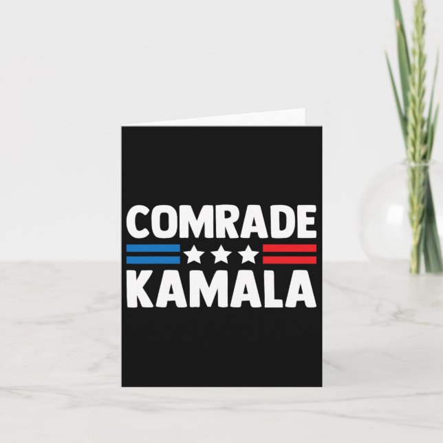Cartão Comrade Kamala Anti Kamala Harris (Frente)
