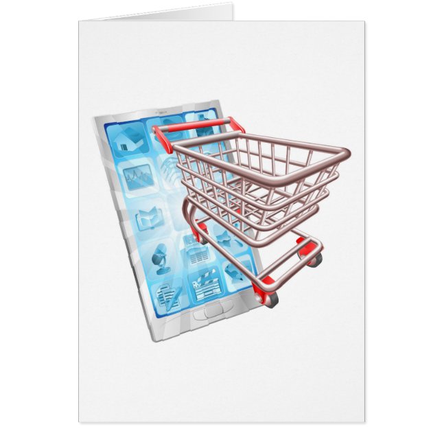 Cartão Conceito do app do telefone da compra (Frente)