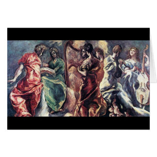Cartão Concerto angélico por El Greco (Theotokopoulos)
