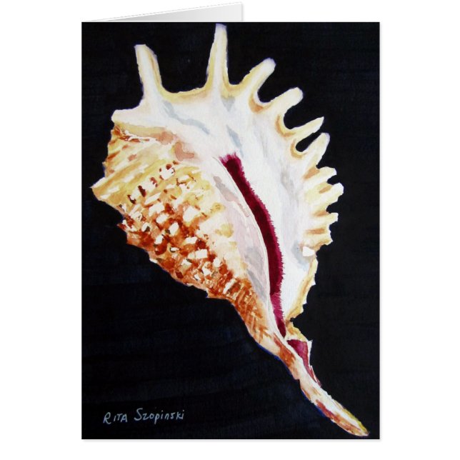 Cartão Conch violeta da aranha (Frente)