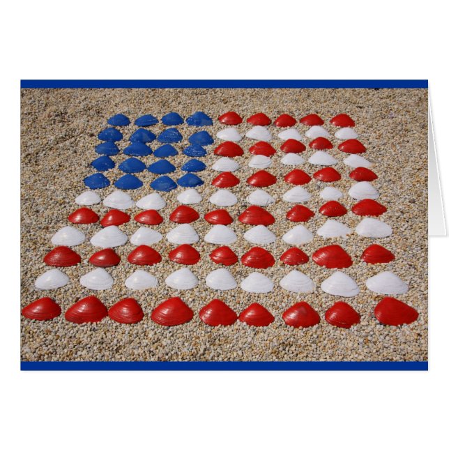 Cartão Conchas de Praia Americanas (Frente Horizontal)