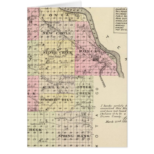 Cartão Condado de Dixon (Frente)