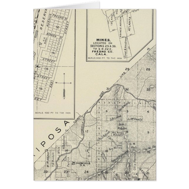 Cartão Condado de Madera, Califórnia (Frente)