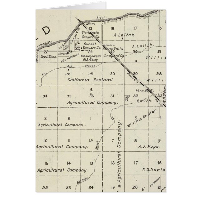 Cartão Condado de Madera, Califórnia 2 (Frente)